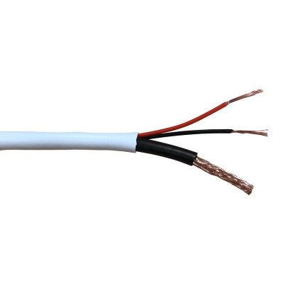 Rouleau de câble coaxial + alimentation - 100 mètres