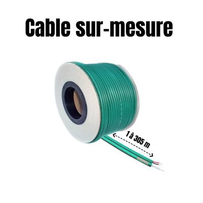 Câble coaxial + alimentation sur mesure spécial vidéosurveillance