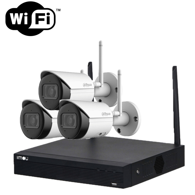 Kit de caméra de surveillance Wifi avec 3 caméra extérieure