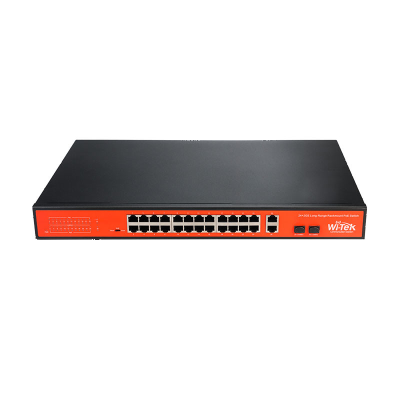 Switch POE 24 canaux avec 2 ports réseau