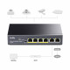 Switch POE 4 ports jusqu'à 250 mètres