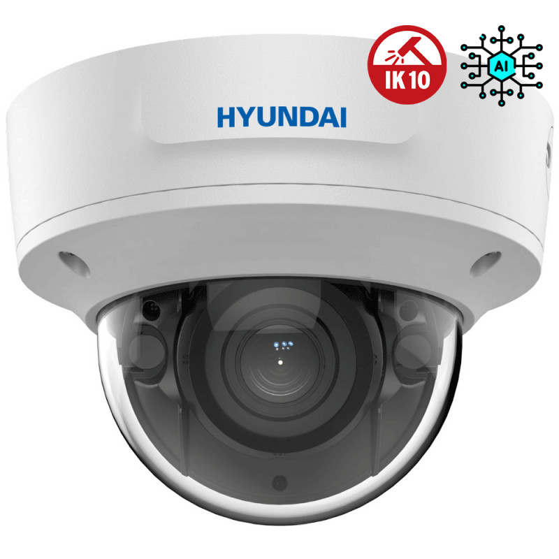 Caméra de surveillance dôme IP anti-vandalisme HYUNDAI (HIKVISION) avec zoom motorisée et IA