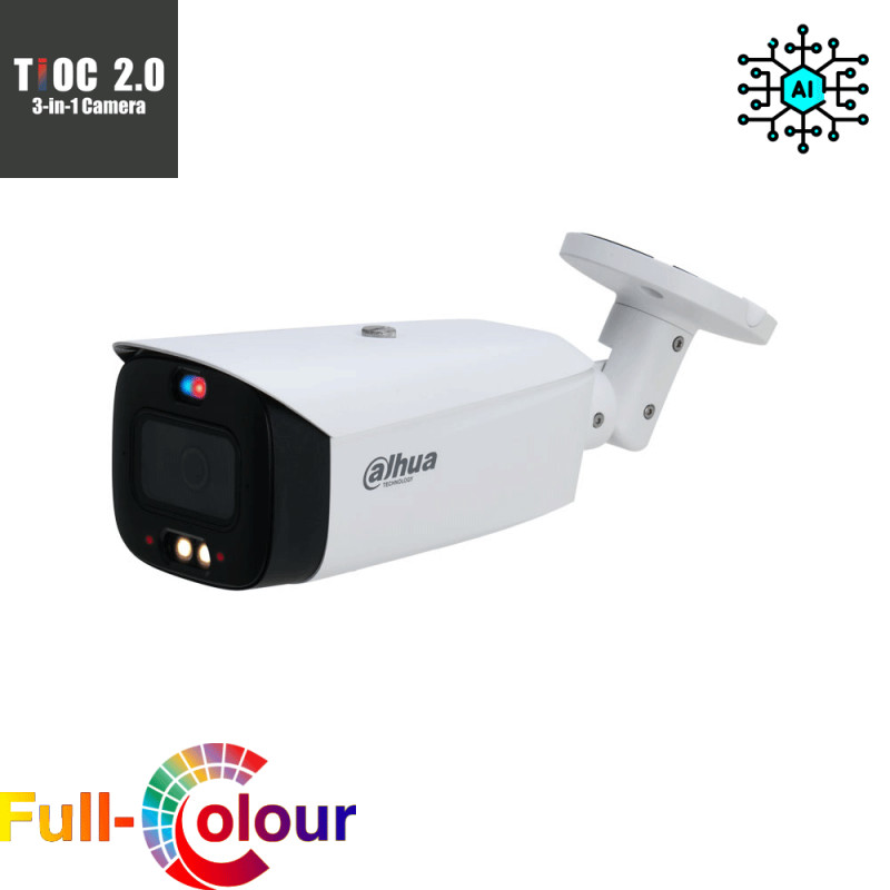Caméra de surveillance Bullet IP DAHUA avec dissuasion active et vision nocturne en couleur