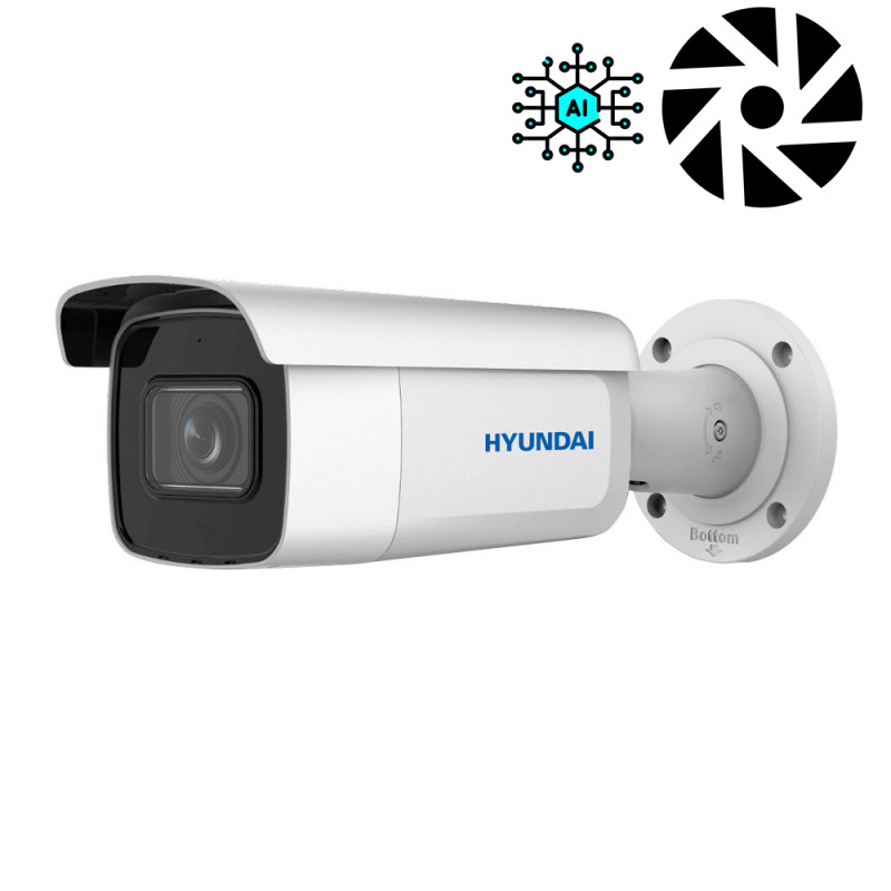 Caméra de surveillance bullet HYUNDAI avec zoom et IA