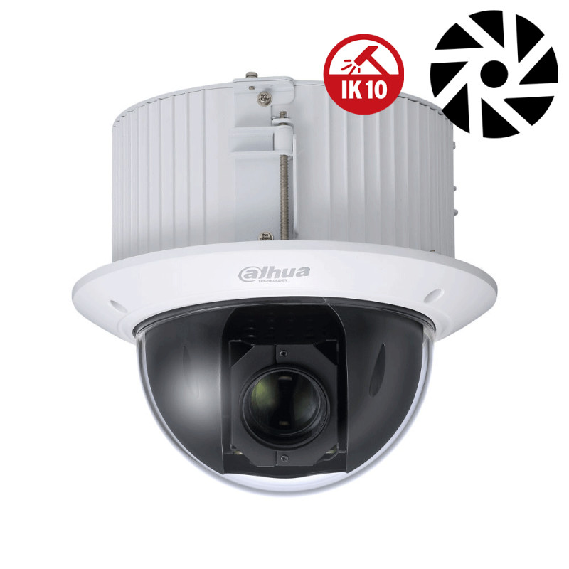 Caméra de surveillance dôme PTZ DAHUA analogique anti-vandalisme pour faux-plafond.