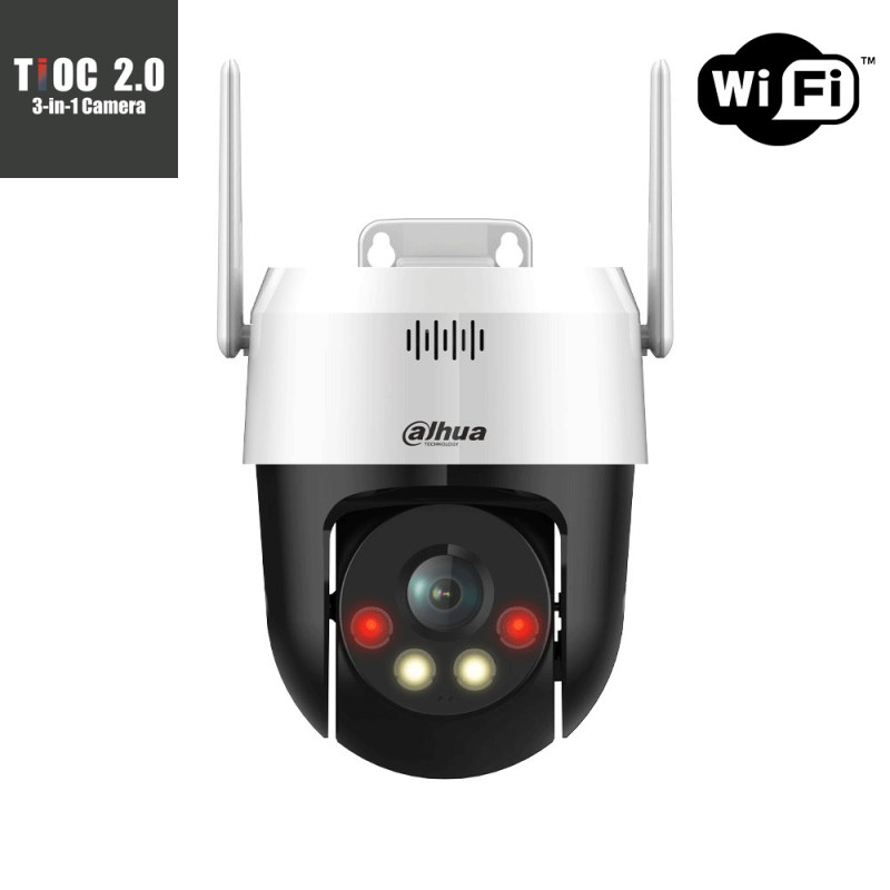 Caméra de surveillance DAHUA TiOC IP extérieur sans fil avec dissuasion active